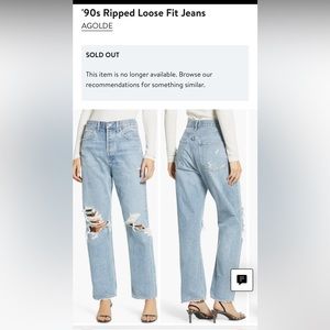 Agolde 90s Ripped Loose Fit Jeans